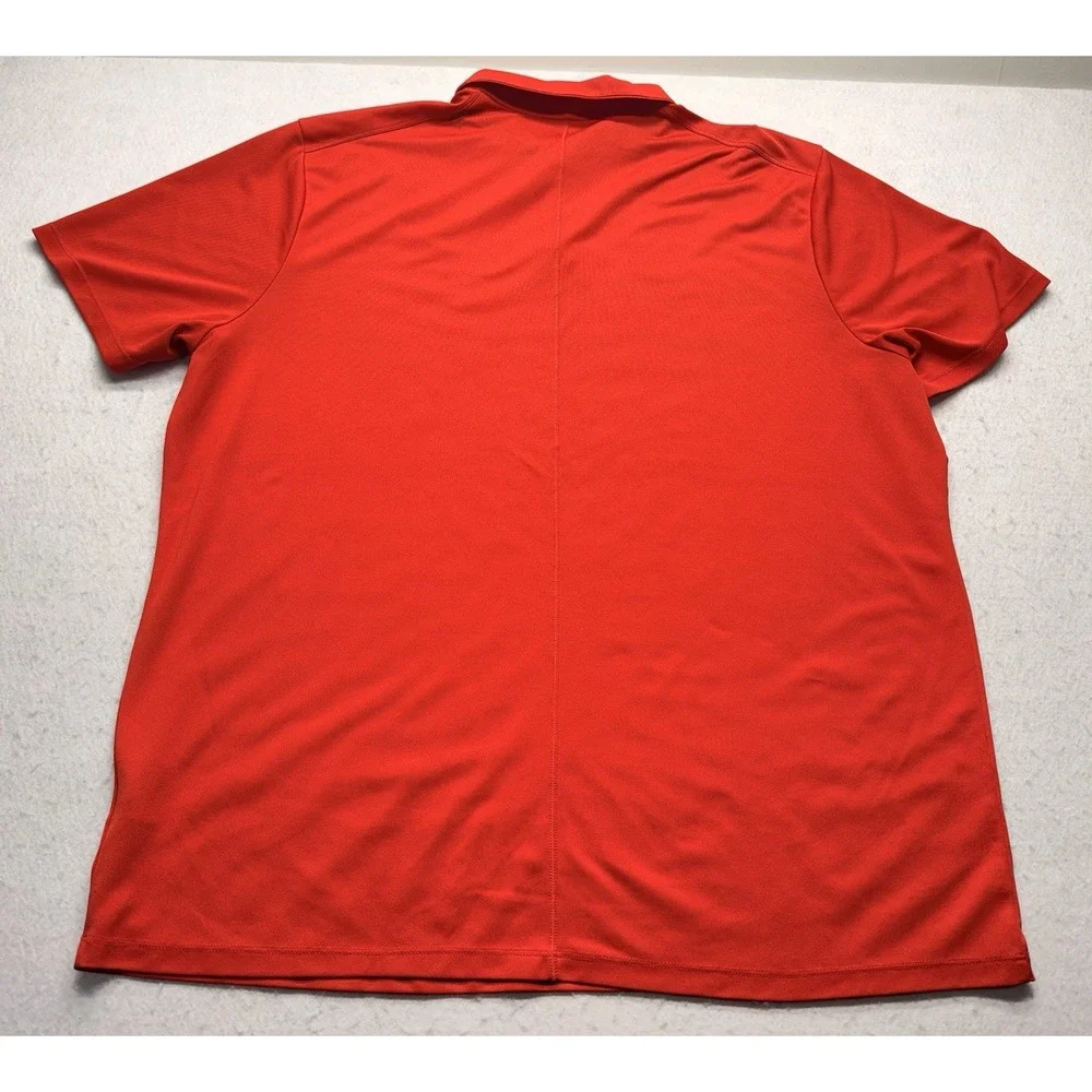 Nike Dri-FIT Men's XXL Red Polo Shirt Black Chest Stripes Golf 929146-657 2XL